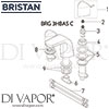 Bristan Bright 3 Hole Basin Mixer Clicker Waste Tap Spares